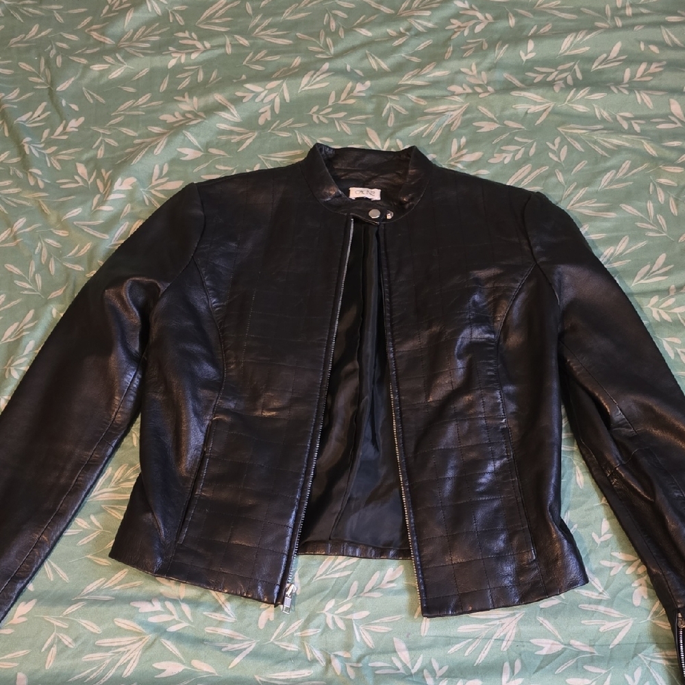 Cache Black Leather Women's Jacket